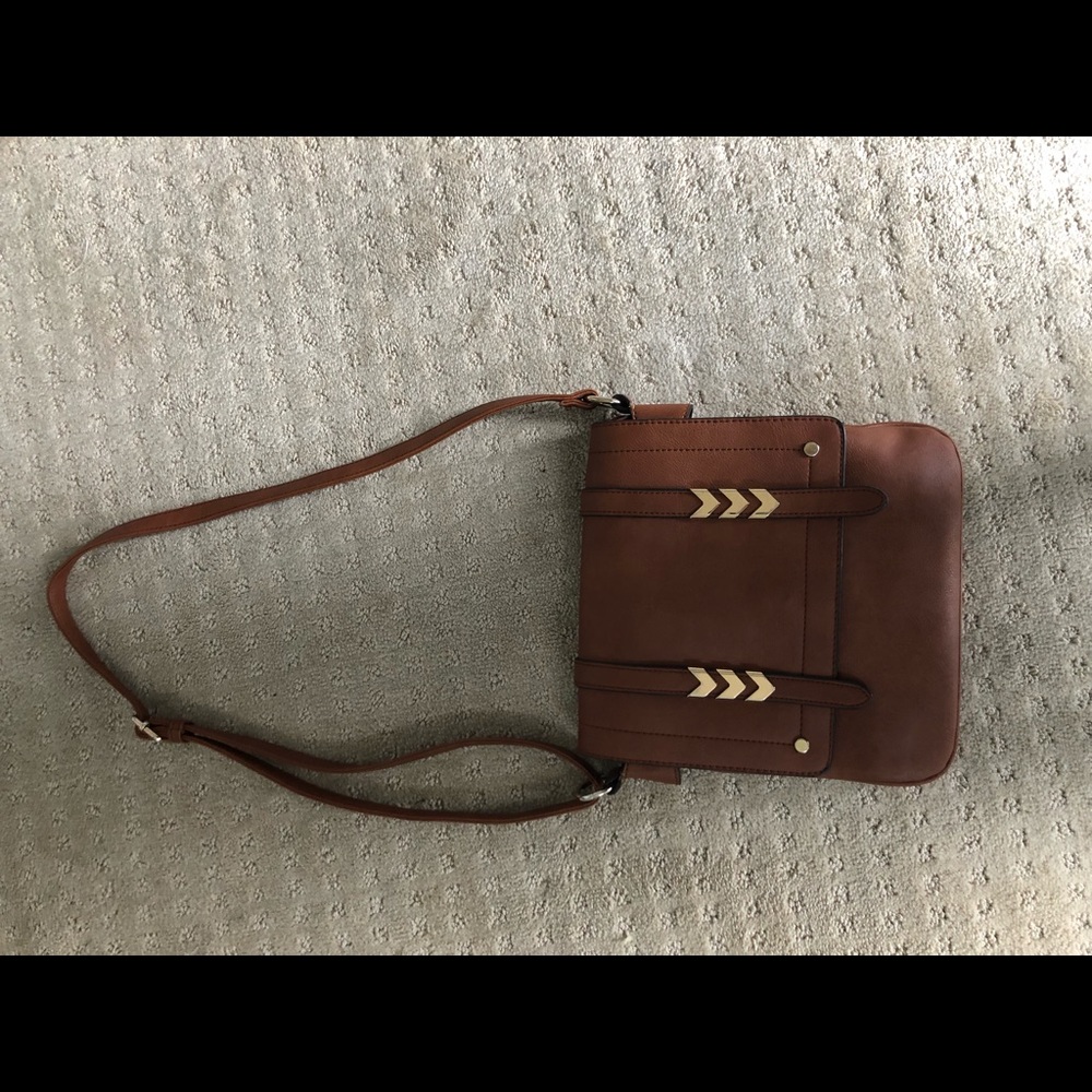 Brown cross body purse